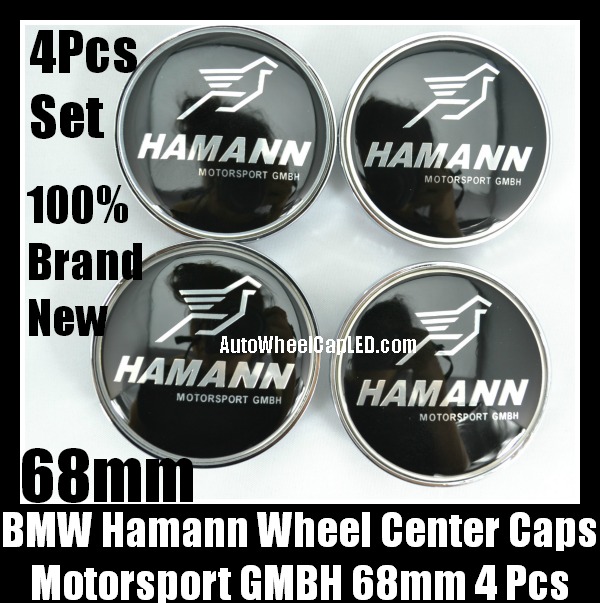 BMW Hamann Motorsport GMBH Black Silver Bird 68mm Wheel Center