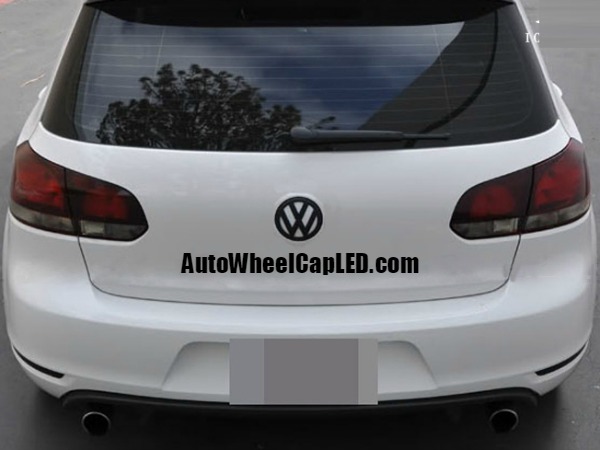 VW Golf 6 rear logo Black