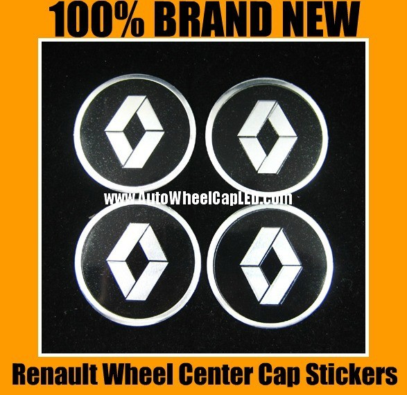 Renault Wheel Center Cap Tin Sticker Aluminium DIE CUT 55mm