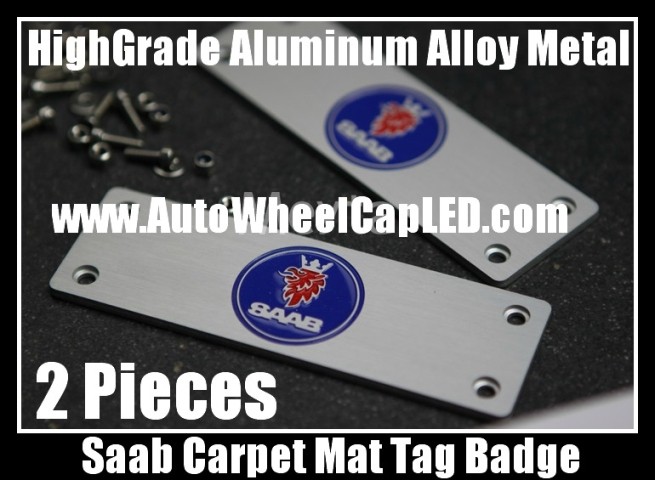 Saab Carpet Tag Badge 3D Carve Mat Emblem Aluminum Alloy Metal 9-3 9-5 9-7 Sweden