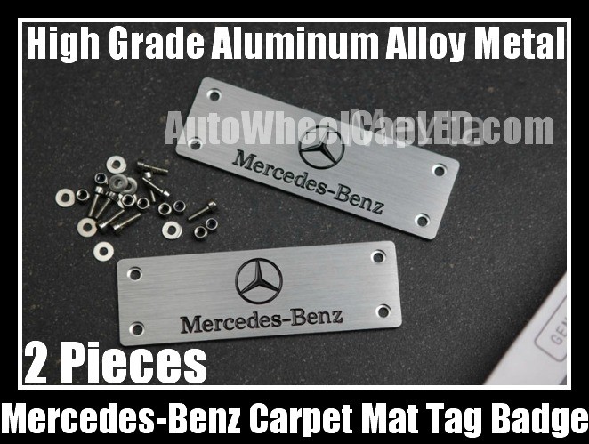 Mercedes Benz Carpet Tag Badge 3D Carve Mat Emblem Aluminum Alloy Metal