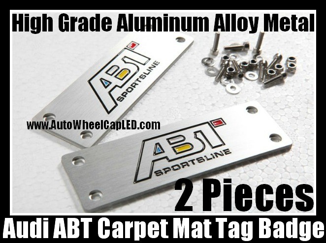 Audi ABT Sportsline Carpet Tag Badge 3D Carve Mat Emblem Aluminum Alloy Metal