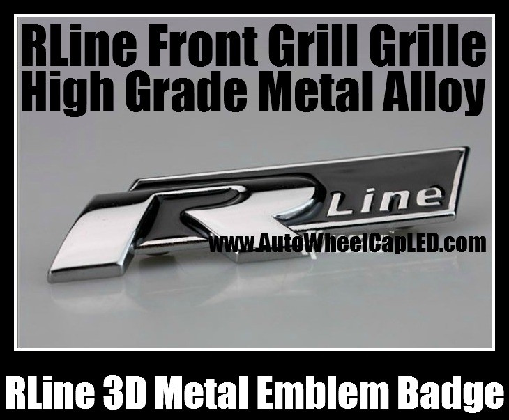 RLine VW Volkswagen Golf 3D Metal Emblem Badge Auto Car for all Model Front Grill Grille High Grade