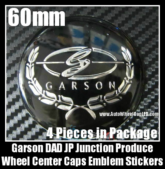 Japan DAD VIP JP Garson Wheel Center Cap Stickers Devil Black 60mm Full Set 4 Pieces