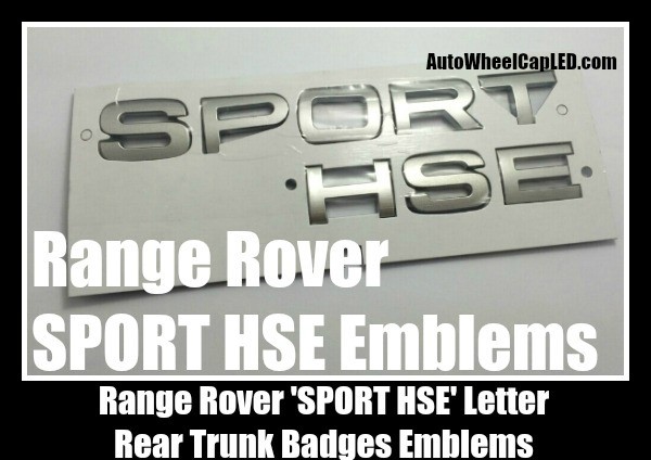 Range Rover 'SPORT HSE' Matte Silver Emblems Letters Badges Rear Trunk Land Vogue Evoque Discovery Freelander Supercharged LR2 LR3 LR4