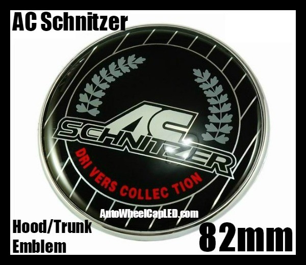 BMW AC Schnitzer Hood Trunk Emblem Roundel Badge 82mm 2Pins Drivers Collection