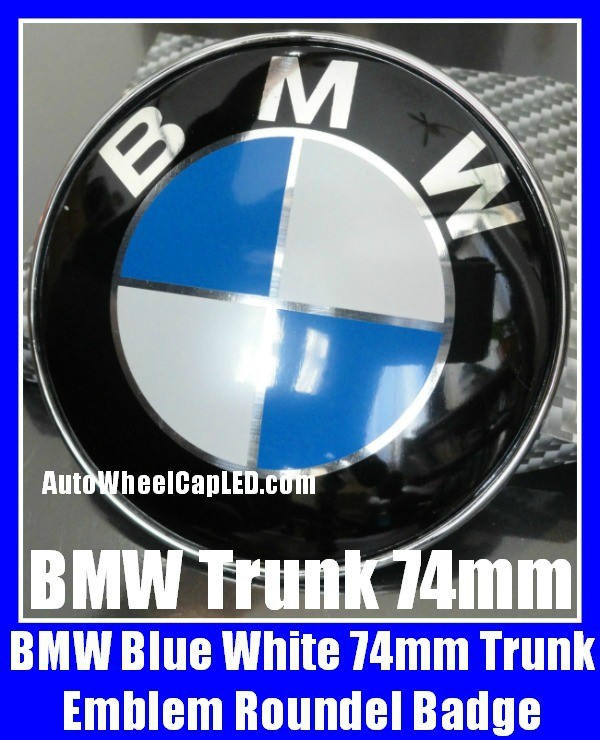 BMW 135i Blue White Trunk 74mm Emblem Roundel 2008-2009