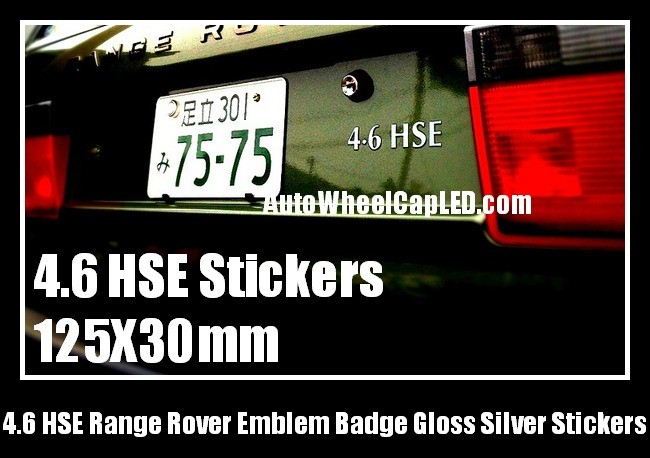 Range Rover '4.6 HSE' Land Discovery Gloss Silver Rear Trunk Emblems Letters Badges Stickers Sport Supercharged LR2 LR3 LR4
