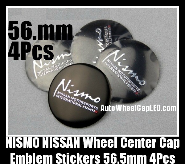 NISMO NISSAN Wheel Center Caps Emblems Stickers 56.5mm Motorsports International Fairlady Sentra Murano Maxima Altima 4Pcs Set
