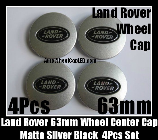 Land Rover Matte Silver Black Wheel Center Caps 63mm Vogue Sport Evoque Discovery Freelander LR2 LR3 LR4 4Pcs Set