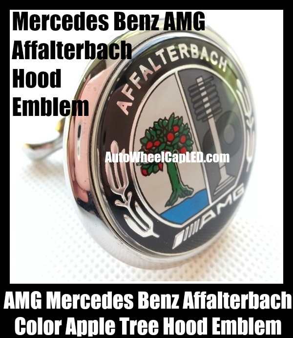 AMG Mercedes Benz Affalterbach Color Apple Tree Hood Badge Emblem Bonnet 45mm Class W E S C CLK SLK Series