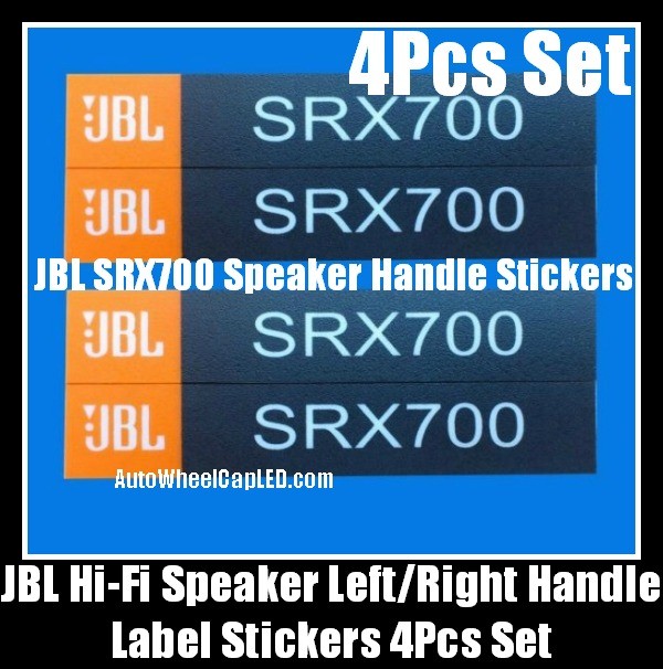 JBL SRX700 SRX715 SRX725 Hi-Fi Speaker Left Right Handle Labels Emblems Stickers 4Pcs Set Series