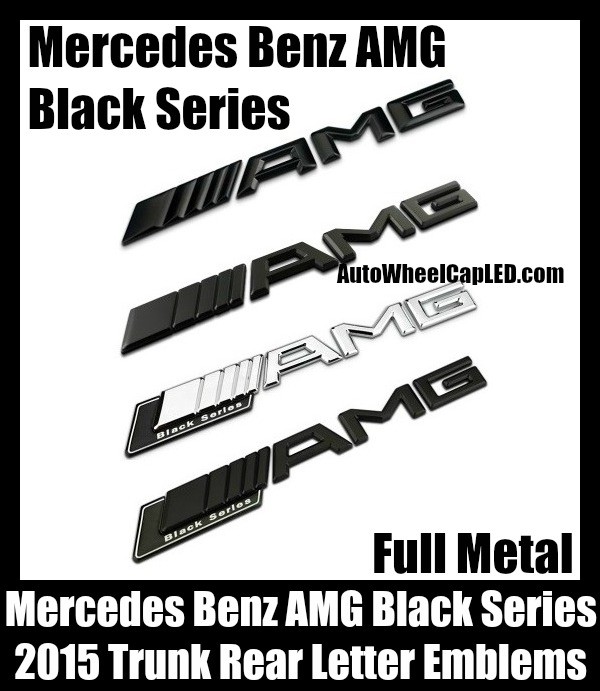 Mercedes Benz AMG 2015 Black Series Chrome Silver Metal Trunk  Emblems Letters Badges Rear Stickers