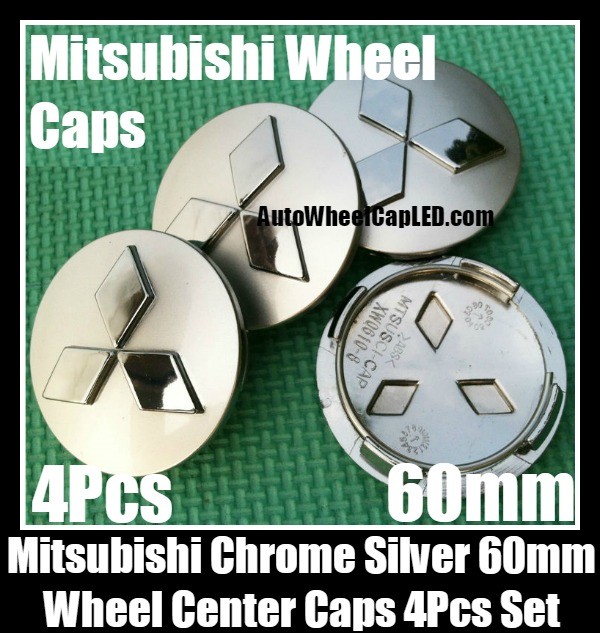 Mitsubishi Outlander 3.0 Lancer EX Wheel Center Caps Chrome Silver 60mm 4Pcs Set XW0610-8