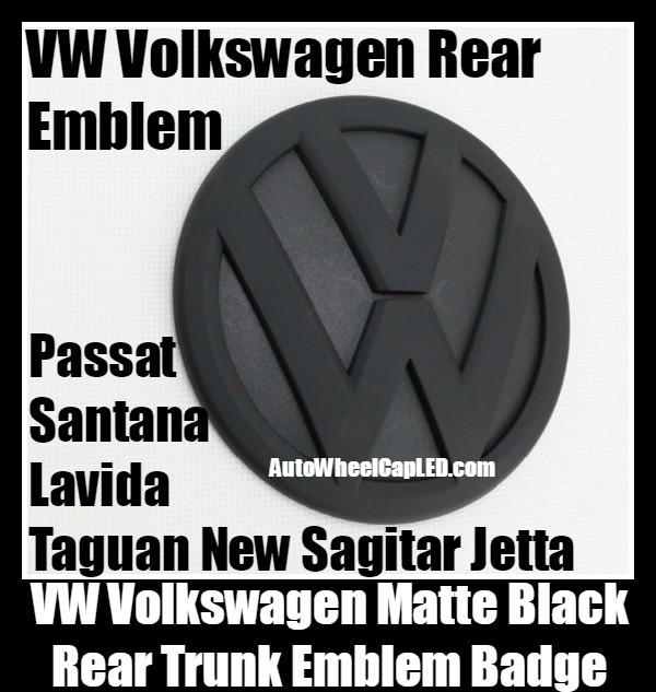 VW Volkswagen Matte Black Rear Trunk Boot Emblem Badge Tiguan Passat Santana Lavida New Sagitar Jetta