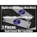 Saab Carpet Tag Badge 3D Carve Mat Emblem Aluminum Alloy Metal 9-3 9-5 9-7 Sweden