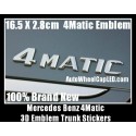 Mercedes Benz 4Matic Chrome Silver Emblems Letters Rear Trunk Stickers GL GLK SL ML Class BLUETEC P/N A 220 817 10 15