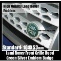 Land Rover Green Oval Front Grille Hood Emblem Badge 104X53mm Range Vogue Sport Evoque Discovery Freelander Supercharged LR2 LR3 LR4