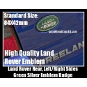 Land Rover Green Oval Rear Trunk Emblem Badge Left/Right Sides 84X42mm Range Vogue Sport Evoque Discovery Freelander Supercharged LR2 LR3 LR4