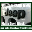 Jeep Matte Devil Black Metal Hood Truck Emblem Badge Front Rear Wrangler Grand Cherokee Stickers