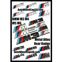 BMW ///M M3 M4 M5 M6 Blue Red Black Silver Trunk Rear Emblems Front Grille Metal Alloy Curve Badges Stickers Power 3 Stripes
