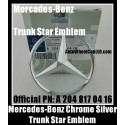 Mercedes Benz Trunk Star Emblem Badge Chrome Silver Rear Boot A 204 817 04 16 GLK Class GLK350 GLK280 GLK300 4Matic BlueTec 2048170416