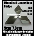 Mitsubishi Lancer Evolution Rear Badge Diamond Emblem Chrome Silver Trunk Boot