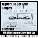 JAGUAR 3.0 AWD V6 Letter Badges Emblems Rear Trunk PN C2Z25877 C2025274 C2Z25876 4Pcs Full Set XF XK XJ F X Type XJS XJ6 XJ8 XJX J8 XK8 XK8