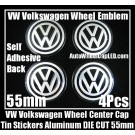 VW Volkswagen Wheel Center Caps Tin Roundels Stickers Aluminum DIE CUT 55mm Emblems Badges
