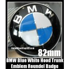 BMW e34 Blue White Hood Trunk 82mm Emblem Roundel M5 540i 535i 530i 525i New 