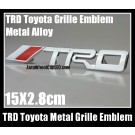 TRD Toyota Front Grille Emblem Grill Badge Chrome Silver Metal Alloy Reiz Camry Mark X Yaris
