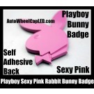 Playboy Sexy Pink Rabbit Bunny Car Decal Badge Emblem Self Adhesive Back