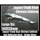 Jaguar Chrome Rear Trunk Emblem Badge Logo Bright Silver XJ6 XJ8 XJR XF XK R XJL X S-Type Large 16X3cm