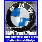 BMW 128i Blue White Trunk 74mm Emblem Roundel 2008-2009