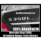 Mercedes Benz Genuine S350L Chrome Rear Trunk Emblem Badge Letters Stickers OEM Replacement S-Class