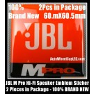 JBL M Pro MPro Hi-Fi Speaker Orange Logo Emblem Badge Label Stickers 2 Pcs in Package