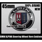 BMW Classic ALPINA Steering Wheel Horn Emblem Roundel Badge 45mm
