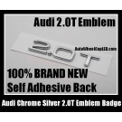 Audi 2.0T Letters Rear Trunk Chrome Silver Emblems Badges Quattro A3 A4 A5 A6 A7 A8 Q3 Q5 Q7 TT A4L A6L