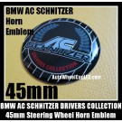 BMW AC Schnitzer Steering Wheel Horn Emblem 45mm Drivers Collection Badge Aluminum Alloy