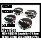 NISMO NISSAN Wheel Center Caps Emblems 53.8mm Sportsline Fairlady Sentra Murano Maxima Altima 4Pcs Set