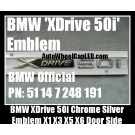 BMW XDrive 50i Sides Badge Emblem 51 14 7 248 191 51147248191 X1 X3 X5 X6 E53 E70 E71 E83 Stickers