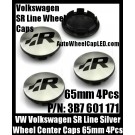 VW Volkswagen SR Line Chrome Silver Wheel Center Caps 65mm 3B7 601 171 4Pcs Set Aluminum Alloy Golf Bora Jetta Polo Passat 3B7601171