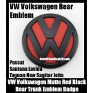 VW Volkswagen Matte Red Black Rear Trunk Boot Emblem Badge Tiguan Passat Santana Lavida New Sagitar Jetta