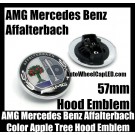 AMG Mercedes Benz Affalterbach Color Apple Tree 57mm Hood Badge Emblem Bonnet Class W E S C CLK SLK Series
