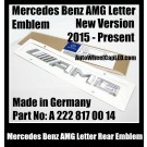 Mercedes Benz AMG 2015 Letter Emblems Badges Chrome Silver Rear Trunk Stickers CLS GL GLK SL ML Class A 222 817 00 14 A2228170014