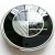 BMW Black White Carbon Fiber 82mm Hood Trunk Emblem Roundel Badge 2Pins