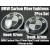 BMW Black White Carbon Fiber 2Pcs 82mm Hood Trunk Emblems Bonnet Boot Roundels Badges