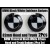 BMW Classic Black White 2Pcs 82mm Hood Trunk Emblems Badges Roundels Bonnet Boot Aluminium Alloy
