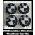 BMW Black White 68mm Wheel Center Hubs Caps Roundels 4Pcs Emblems Badges Aluminium Alloy