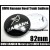 BMW Hamann 82mm Black Silver Hood Trunk Bonnet Boot Emblem Badge Chrome Motorsport GMBH 2Pins